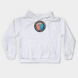 Cardboard Playhouse Round Logo Kids Hoodie